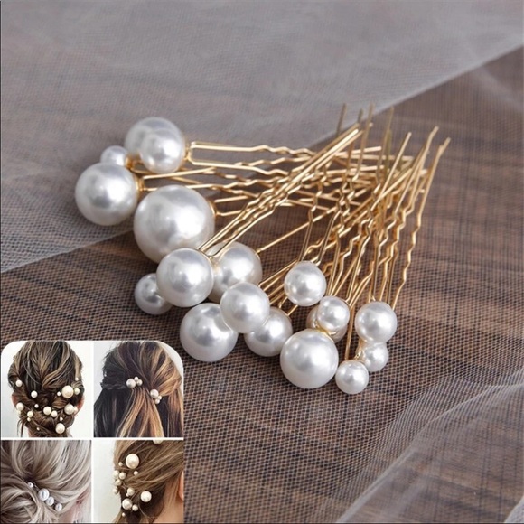 New! Set of Pearl Hair Pins - Picture 6 of 7